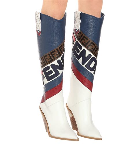 fendi cowboy boots 41|fendi leather boots.